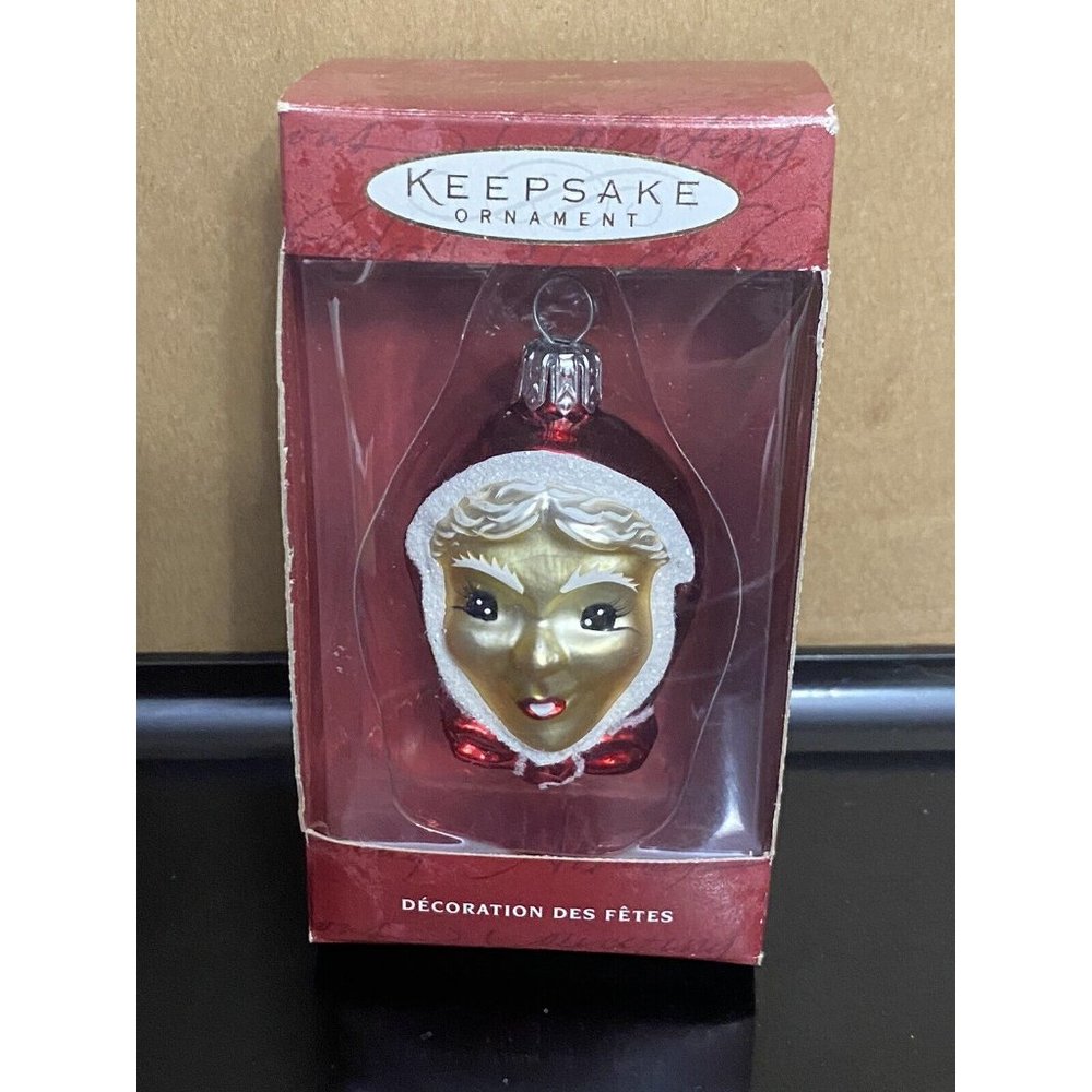 LI’L MRS CLAUS NEW Hand Blown Glass Hallmark 2000 Lil Small Ornament‎
